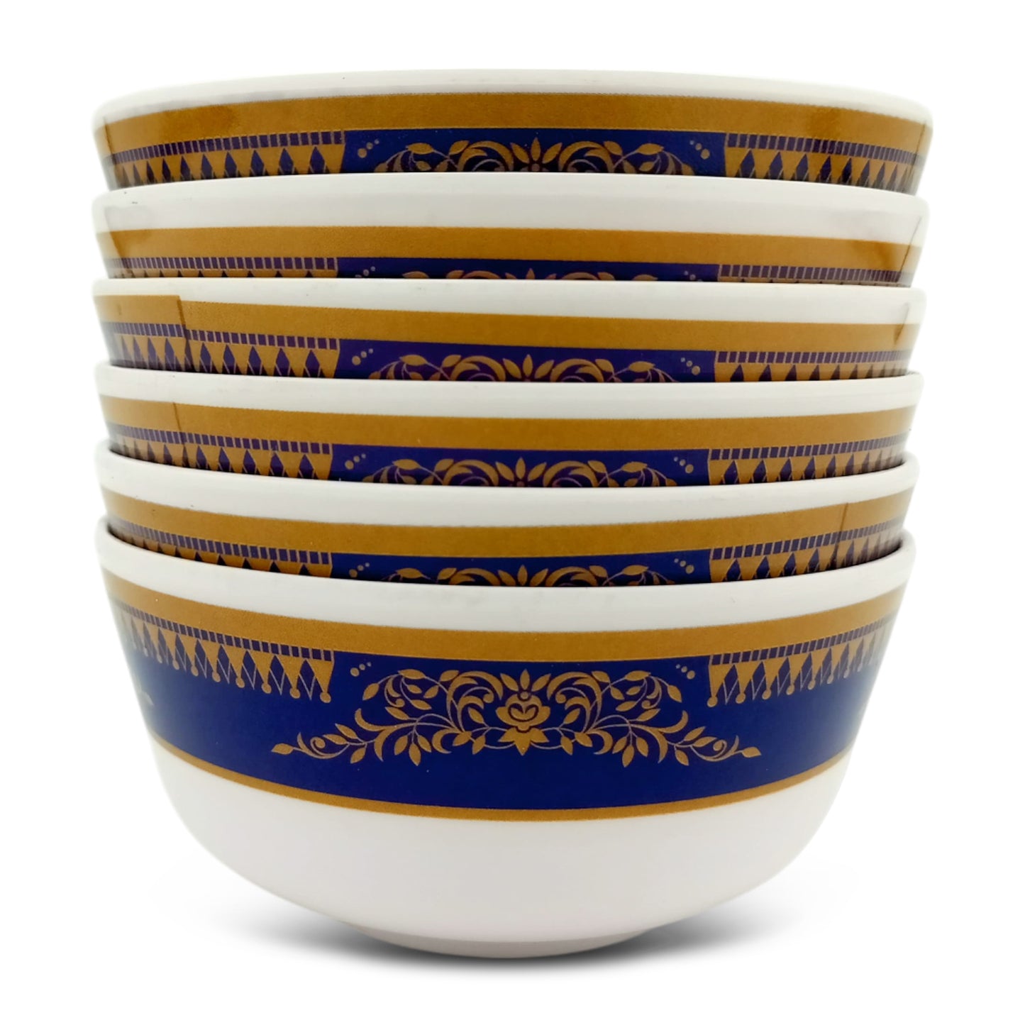 SUPERWARE | Pure Melamine | Katori Set - Blue Crown (3.5") | 6 Nos. | Stain Free, Glazed Finish