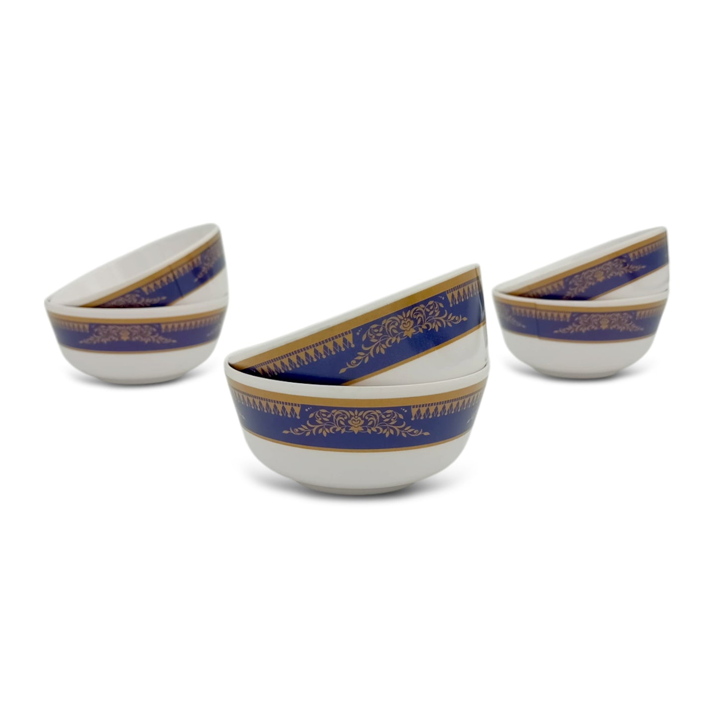 SUPERWARE | Pure Melamine | Katori Set - Blue Crown (3.5") | 6 Nos. | Stain Free, Glazed Finish