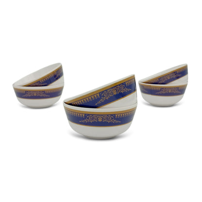 SUPERWARE | Pure Melamine | Katori Set - Blue Crown (3.5") | 6 Nos. | Stain Free, Glazed Finish