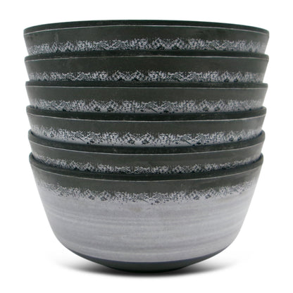 SUPERWARE | Pure Melamine | Katori Set - Circular Black-Matte (3.5") | 6 Nos. | Stain Free, Glazed Finish