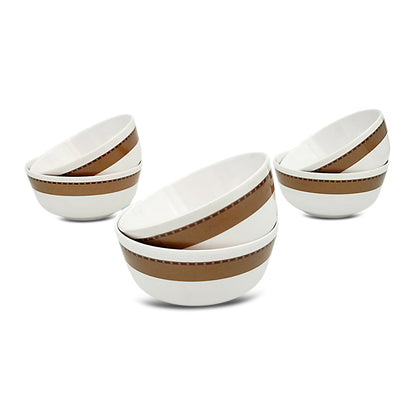 SUPERWARE | Pure Melamine | Bowl Set - Classic 2A A 4" | 6 Nos. | Stain Free, Glazed Finish