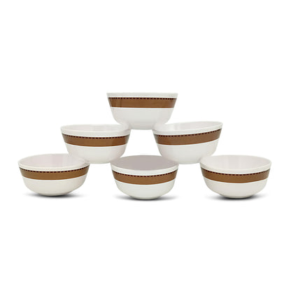 SUPERWARE | Pure Melamine | Bowl Set - Classic 2A A 4" | 6 Nos. | Stain Free, Glazed Finish
