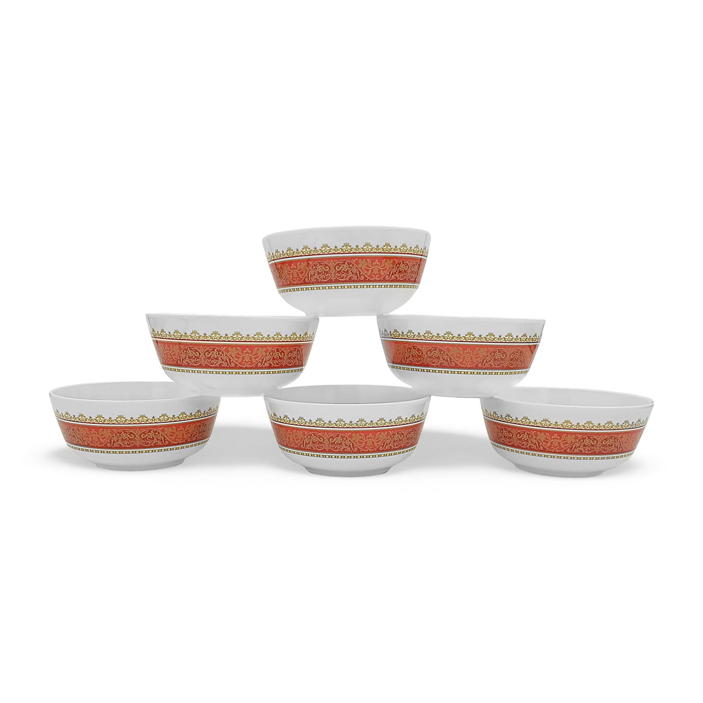 SUPERWARE | Pure Melamine | Soup Bowl Set - Ethenic (4.5") | 6 Nos. | Stain Free, Glazed Finish