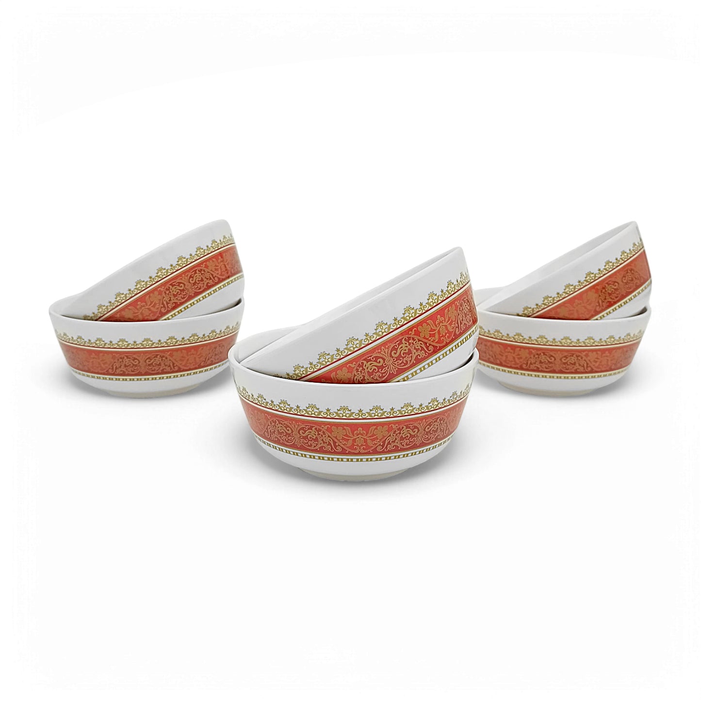 SUPERWARE | Pure Melamine | Soup Bowl Set - Ethenic (4.5") | 6 Nos. | Stain Free, Glazed Finish