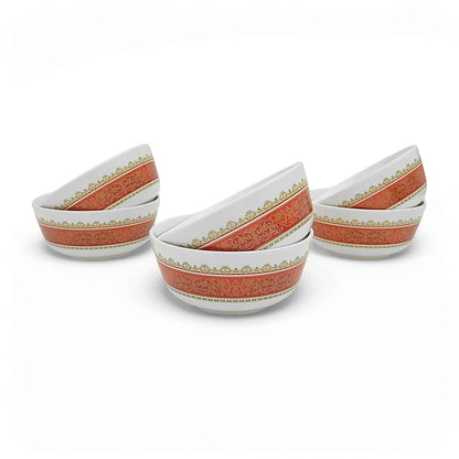 SUPERWARE | Pure Melamine | Soup Bowl Set - Ethenic (4.5") | 6 Nos. | Stain Free, Glazed Finish