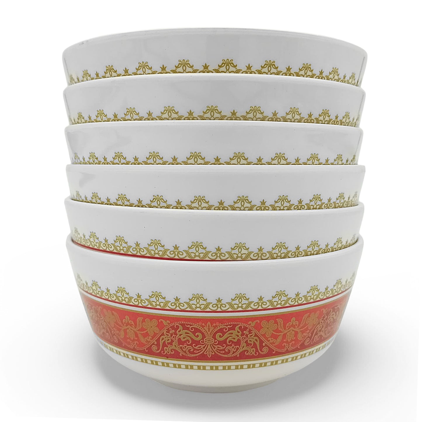 SUPERWARE | Pure Melamine | Soup Bowl Set - Ethenic (4.5") | 6 Nos. | Stain Free, Glazed Finish