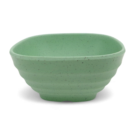 SUPERWARE | Pure Melamine | Square Soup Bowl Set - Green Sand (4.25") | 6 Nos. | Stain Free, Glazed Finish