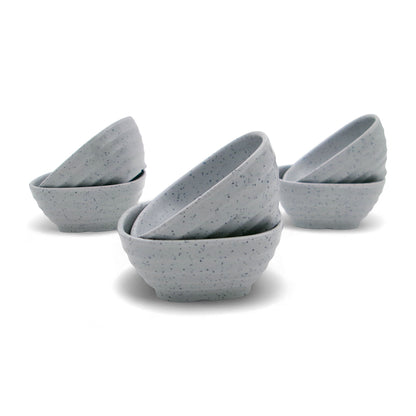 SUPERWARE | Pure Melamine | Square Soup Bowl Set - Jasper (4.25") | 6 Nos. | Stain Free, Glazed Finish