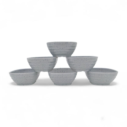 SUPERWARE | Pure Melamine | Square Soup Bowl Set - Jasper (4.25") | 6 Nos. | Stain Free, Glazed Finish