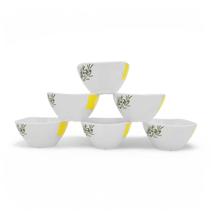 SUPERWARE | Pure Melamine | Bowl Set - Olivia 4" | 6 Nos. | Stain Free, Glazed Finish