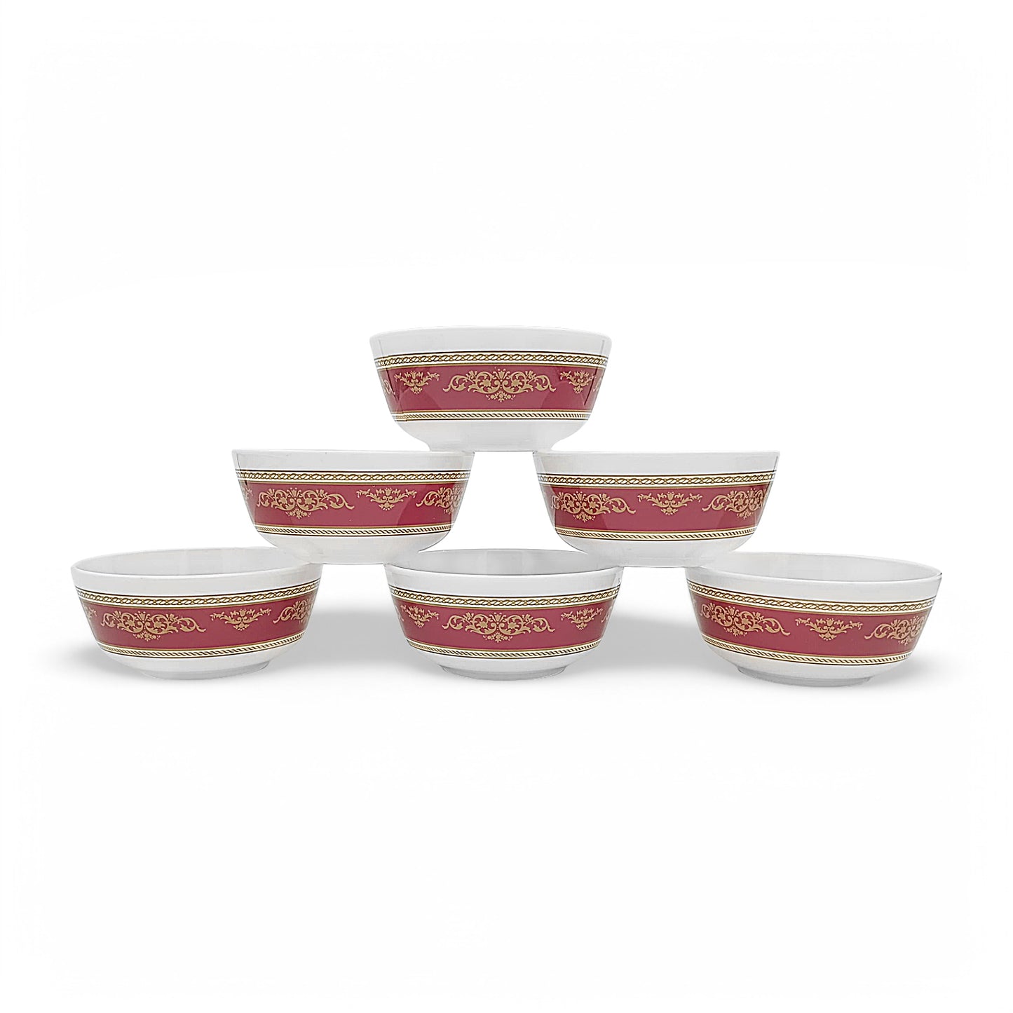 SUPERWARE | Pure Melamine | Katori Set - Oriental Gold OS (3.5") | 6 Nos.| Stain Free, Glazed Finish