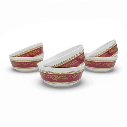 SUPERWARE | Pure Melamine | Soup Bowl Set - Oriental Gold OS (4.5") | 6 Nos. | Stain Free, Glazed Finish