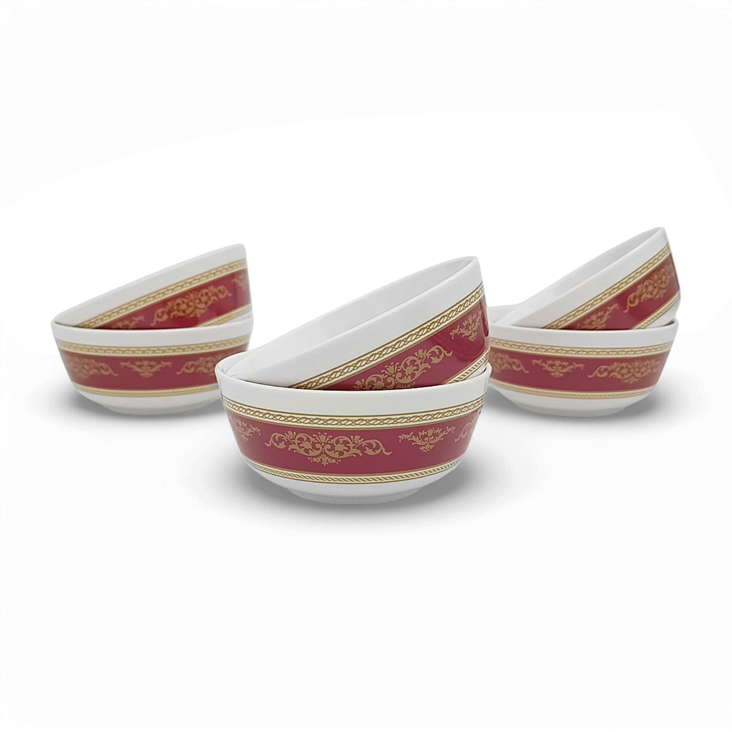SUPERWARE | Pure Melamine | Katori Set - Oriental Gold OS (3.5") | 6 Nos.| Stain Free, Glazed Finish