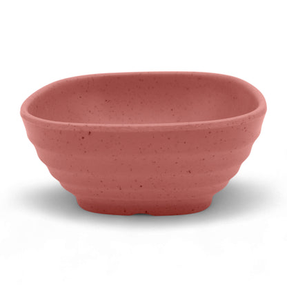 SUPERWARE | Pure Melamine | Square Soup Bowl Set - Pink Sand (4.25") | 6 Nos. | Stain Free, Glazed Finish