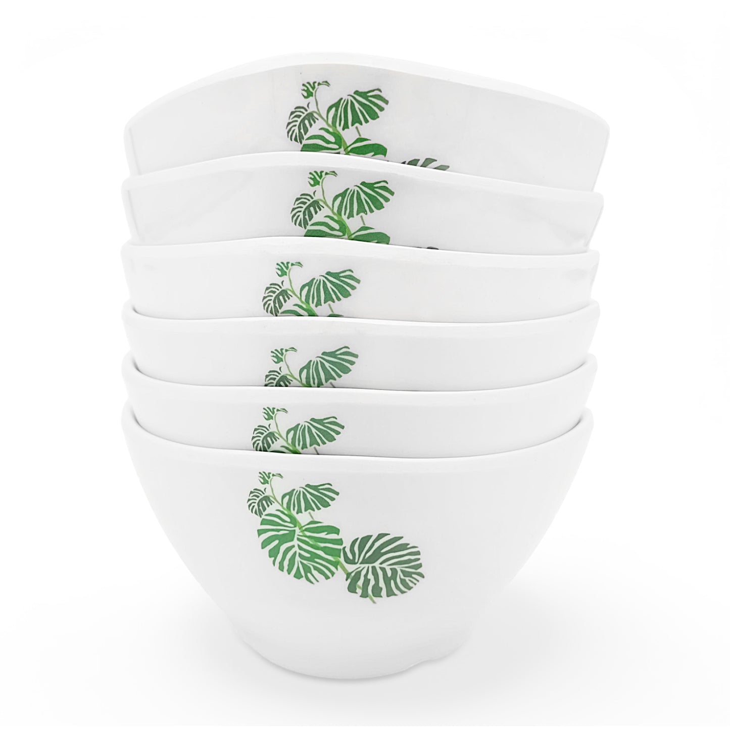 SUPERWARE | Pure Melamine | Bowl Set - Swiss Leave 4" | 6 Nos. | Stain Free, Glazed Finish