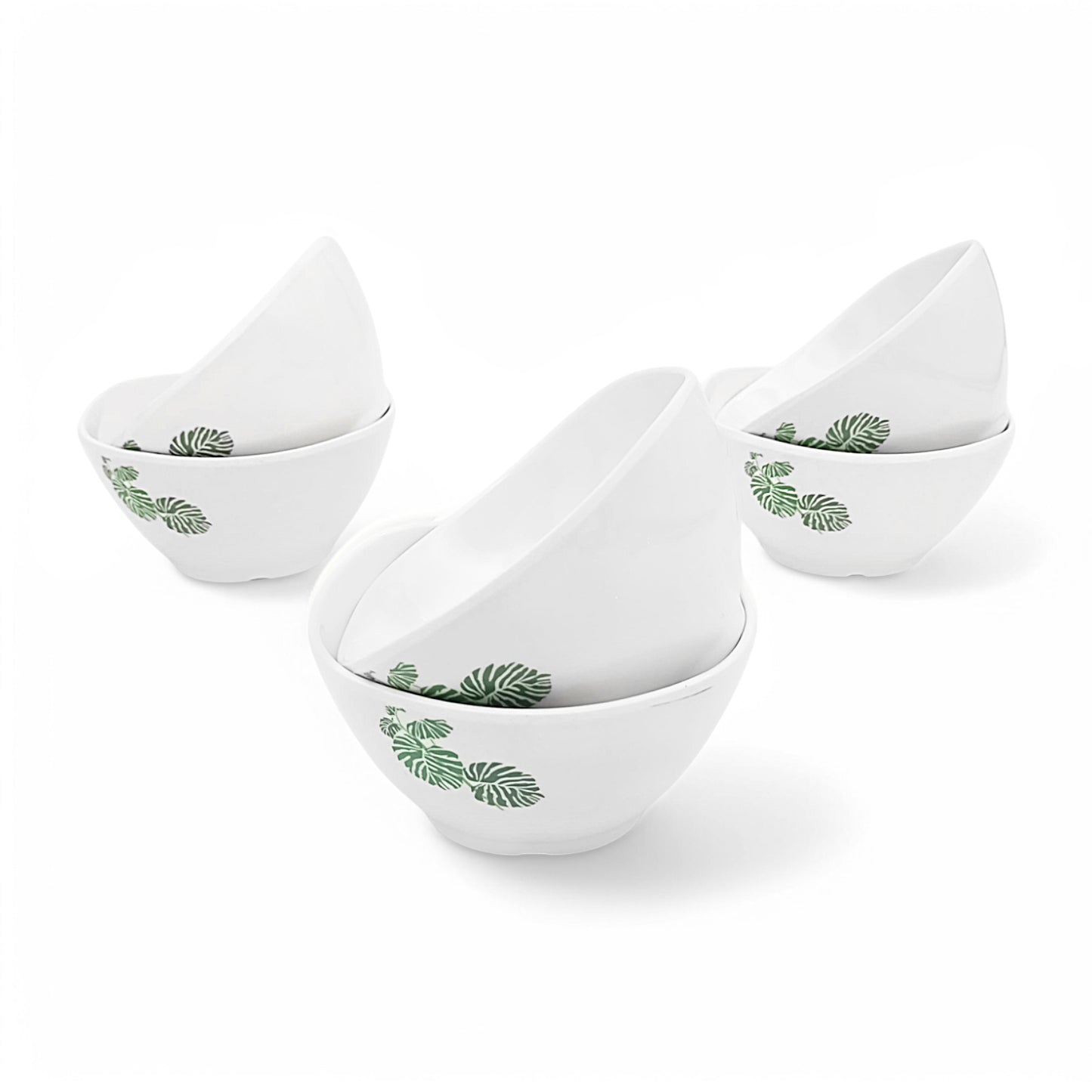 SUPERWARE | Pure Melamine | Bowl Set - Swiss Leave 4" | 6 Nos. | Stain Free, Glazed Finish