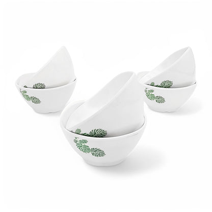 SUPERWARE | Pure Melamine | Bowl Set - Swiss Leave 4" | 6 Nos. | Stain Free, Glazed Finish