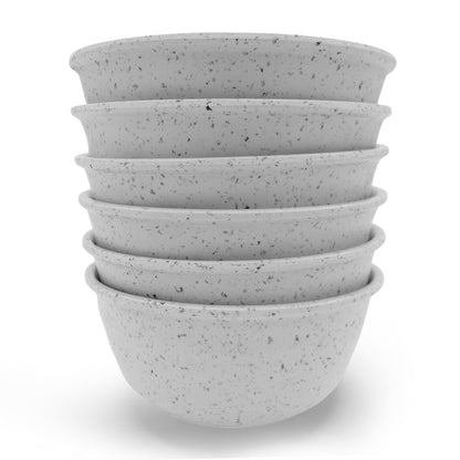 SUPERWARE | Pure Melamine | Round Soup Bowl Set - White Sand (4.5") | 6 Nos. | Stain Free, Glazed Finish