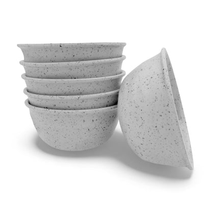 SUPERWARE | Pure Melamine | Round Soup Bowl Set - White Sand (4.5") | 6 Nos. | Stain Free, Glazed Finish