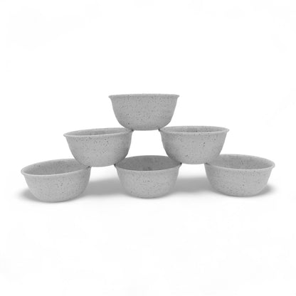 SUPERWARE | Pure Melamine | Round Soup Bowl Set - White Sand (4.5") | 6 Nos. | Stain Free, Glazed Finish