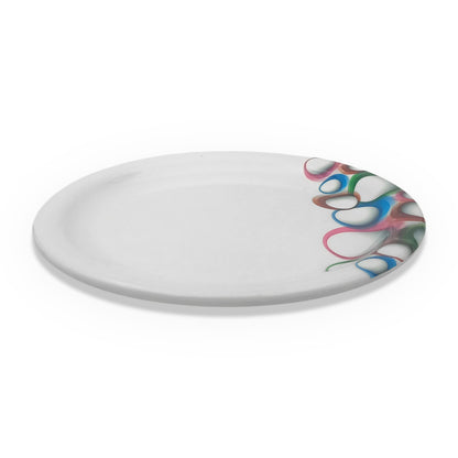 SUPERWARE | Pure Melamine | Small Plate Set - Bubble Fringe (7.5") | 6 Nos. | Stain Free, Glazed Finish