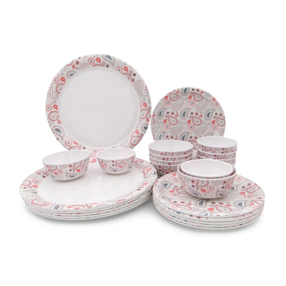 SUPERWARE, Pure Melamine | Dinner Set - Candella | Set Of 24 Pcs. | Stain Free, Glazed Finish