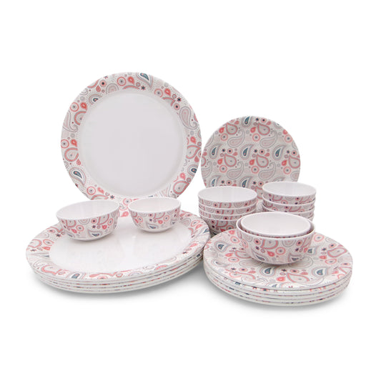 SUPERWARE, Pure Melamine | Dinner Set - Candella | Set Of 24 Pcs. | Stain Free, Glazed Finish