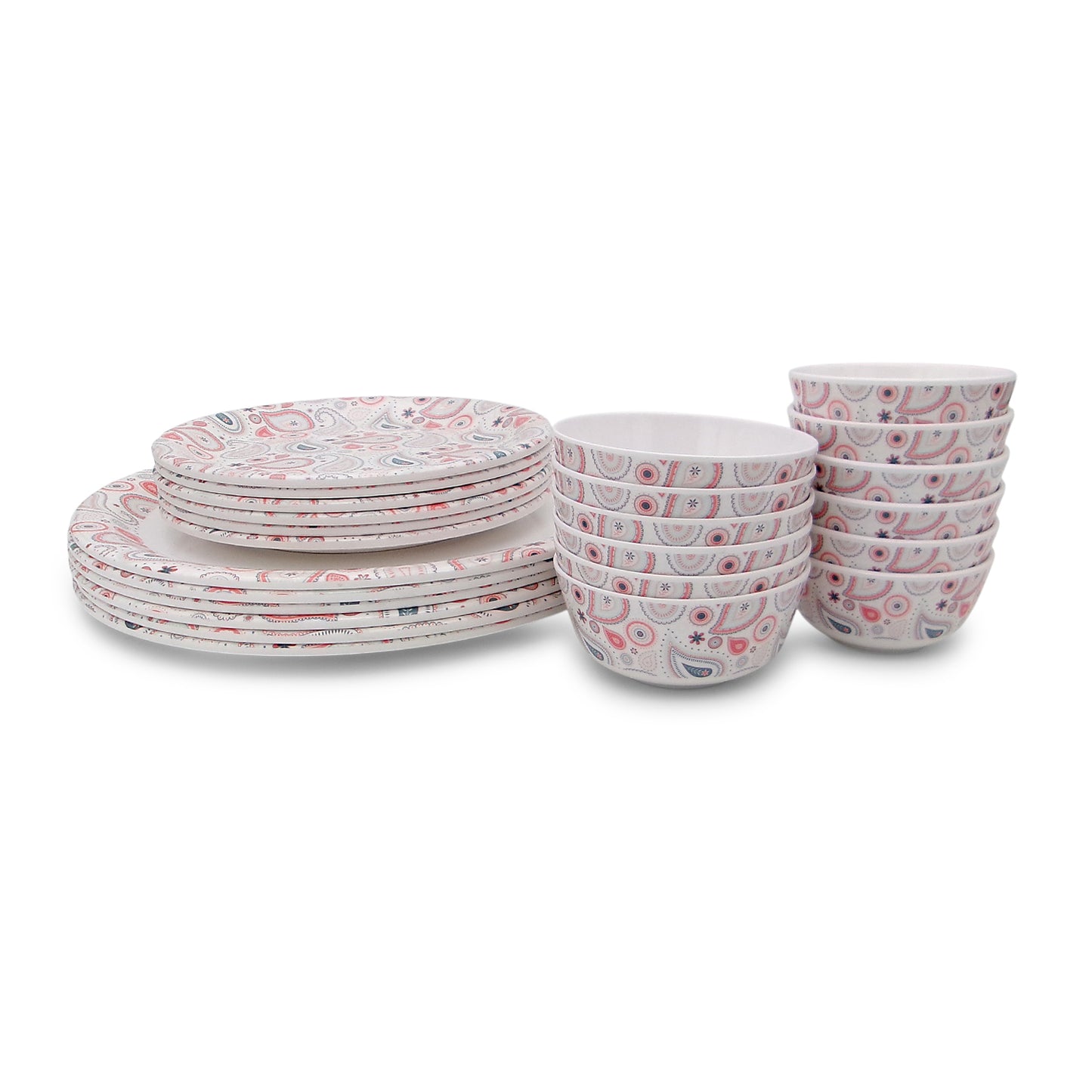 SUPERWARE, Pure Melamine | Dinner Set - Candella | Set Of 24 Pcs. | Stain Free, Glazed Finish