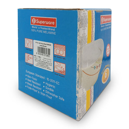 SUPERWARE | Pure Melamine | Katori Set - Candy Blocks (3.75") | 6 Nos.| Stain Free, Glazed Finish