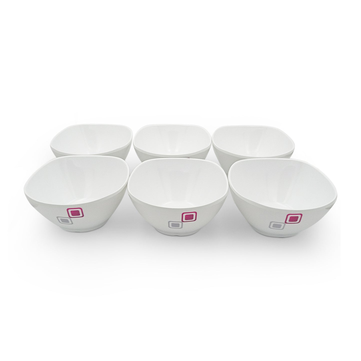 SUPERWARE | Pure Melamine | Katori Set - Candy Blocks (3.75") | 6 Nos.| Stain Free, Glazed Finish