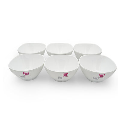 SUPERWARE | Pure Melamine | Katori Set - Candy Blocks (3.75") | 6 Nos.| Stain Free, Glazed Finish