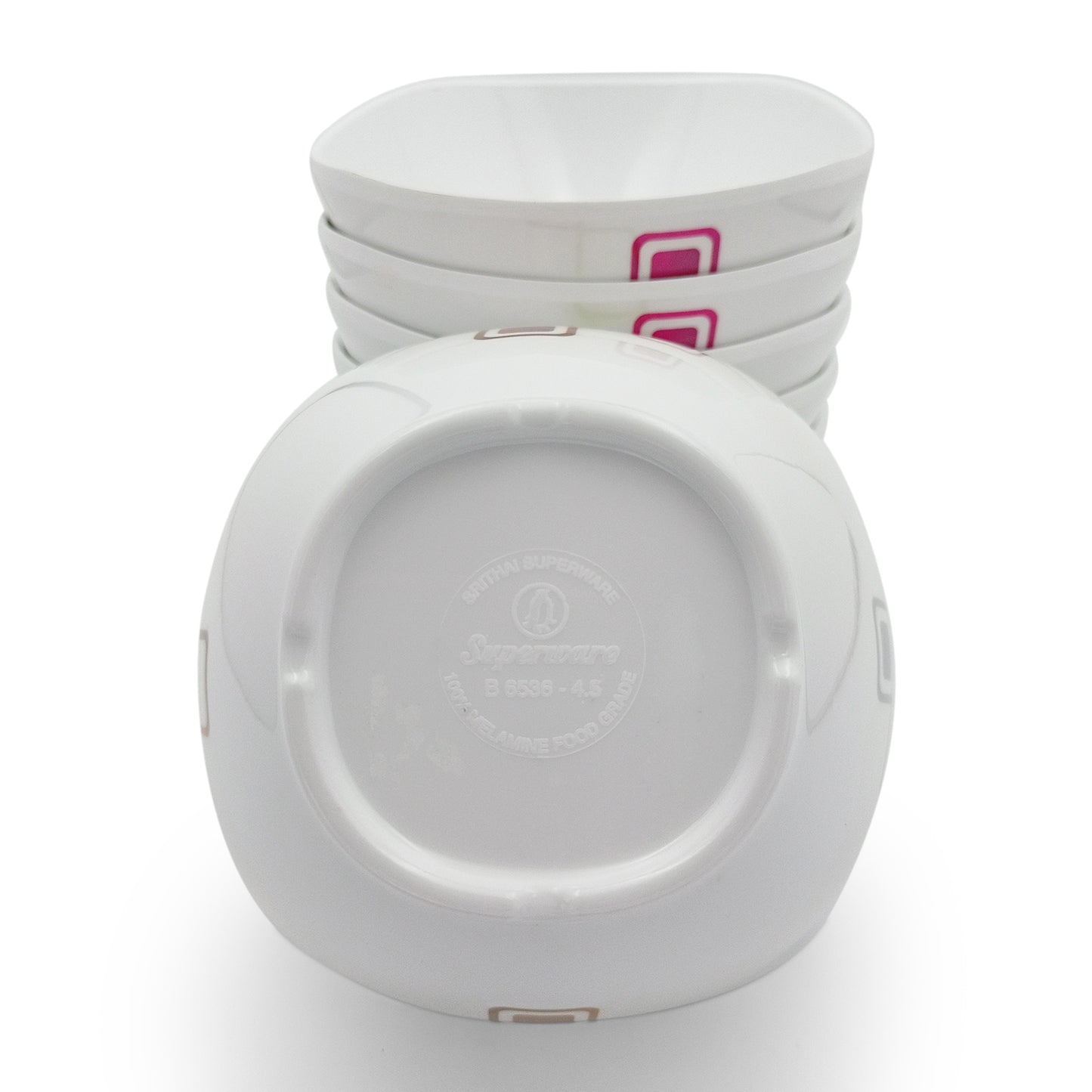 SUPERWARE | Pure Melamine | Katori Set - Candy Blocks (3.75") | 6 Nos.| Stain Free, Glazed Finish