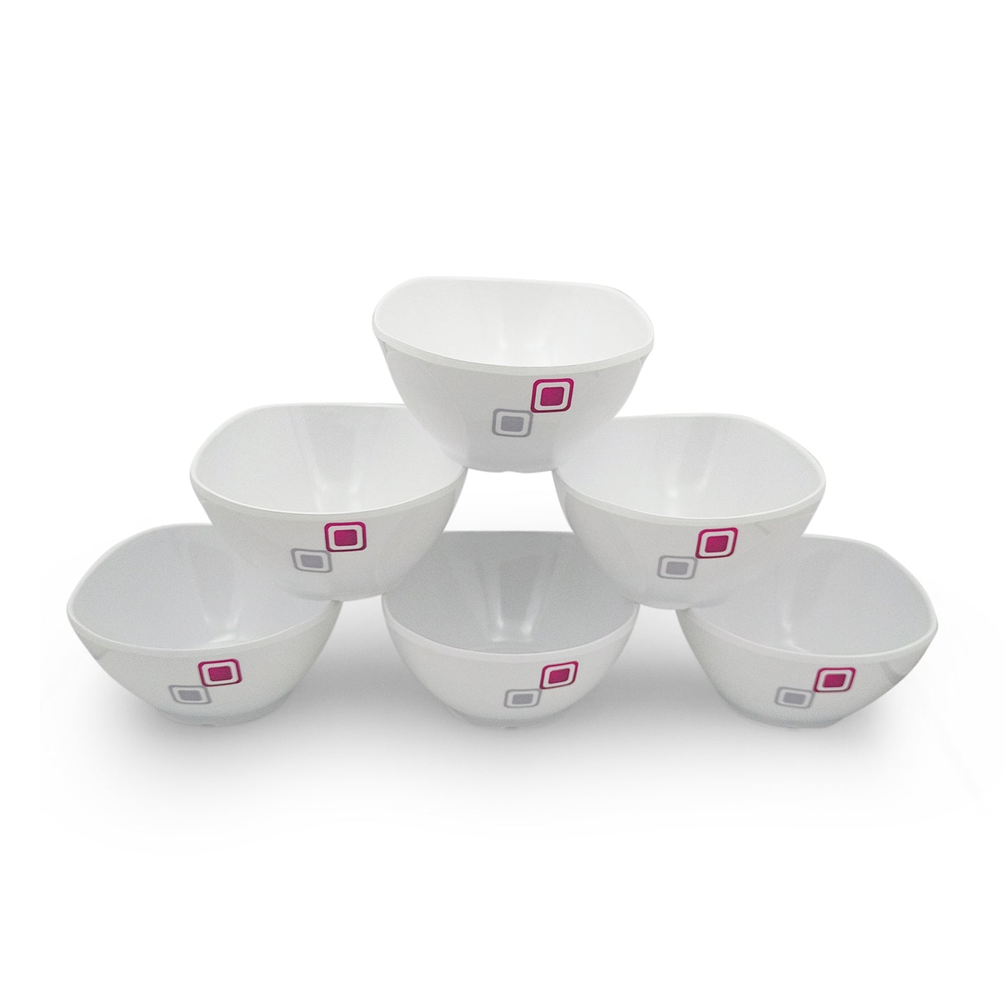 SUPERWARE | Pure Melamine | Katori Set - Candy Blocks (3.75") | 6 Nos.| Stain Free, Glazed Finish