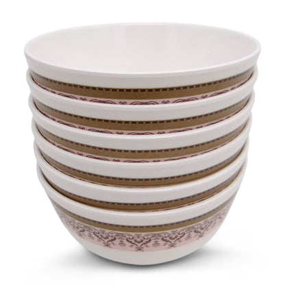 SUPERWARE | Pure Melamine | Bowl Set - Classic-2 4" | 6 Nos. | Stain Free, Glazed Finish