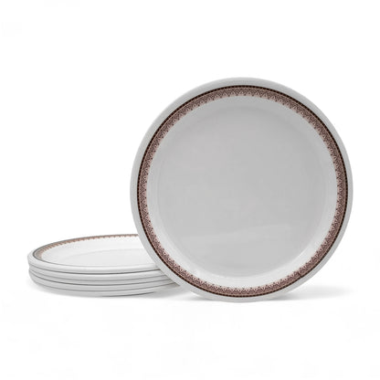 SUPERWARE | Pure Melamine | Small Plate Set - Classic 2 (7.5") | 6 Nos. | Stain Free, Glazed Finish