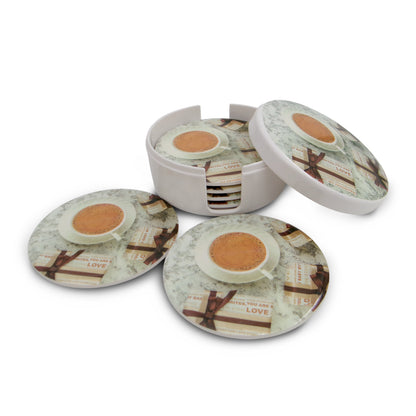 SUPERWARE | Pure Melamine | Coasters- Cappuchino | Set Of 8 Pcs | Stain Free, Glazed Finish