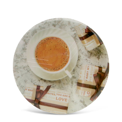 SUPERWARE | Pure Melamine | Coasters- Cappuchino | Set Of 8 Pcs | Stain Free, Glazed Finish