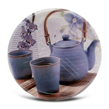SUPERWARE | Pure Melamine | Coasters - Lavender Tea On White | Set Of 8 Pcs | Stain Free, Glazed Finish