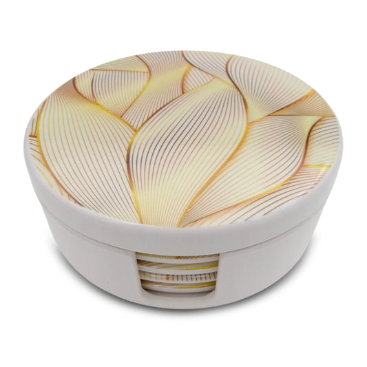 SUPERWARE | Pure Melamine | Coasters - Steamless on White | Set Of 8 Pcs | Stain Free, Glazed Finish