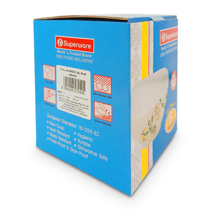 SUPERWARE | Pure Melamine | Katori Set - Daffodils (3.75") | 6 Nos. | Stain Free, Glazed Finish