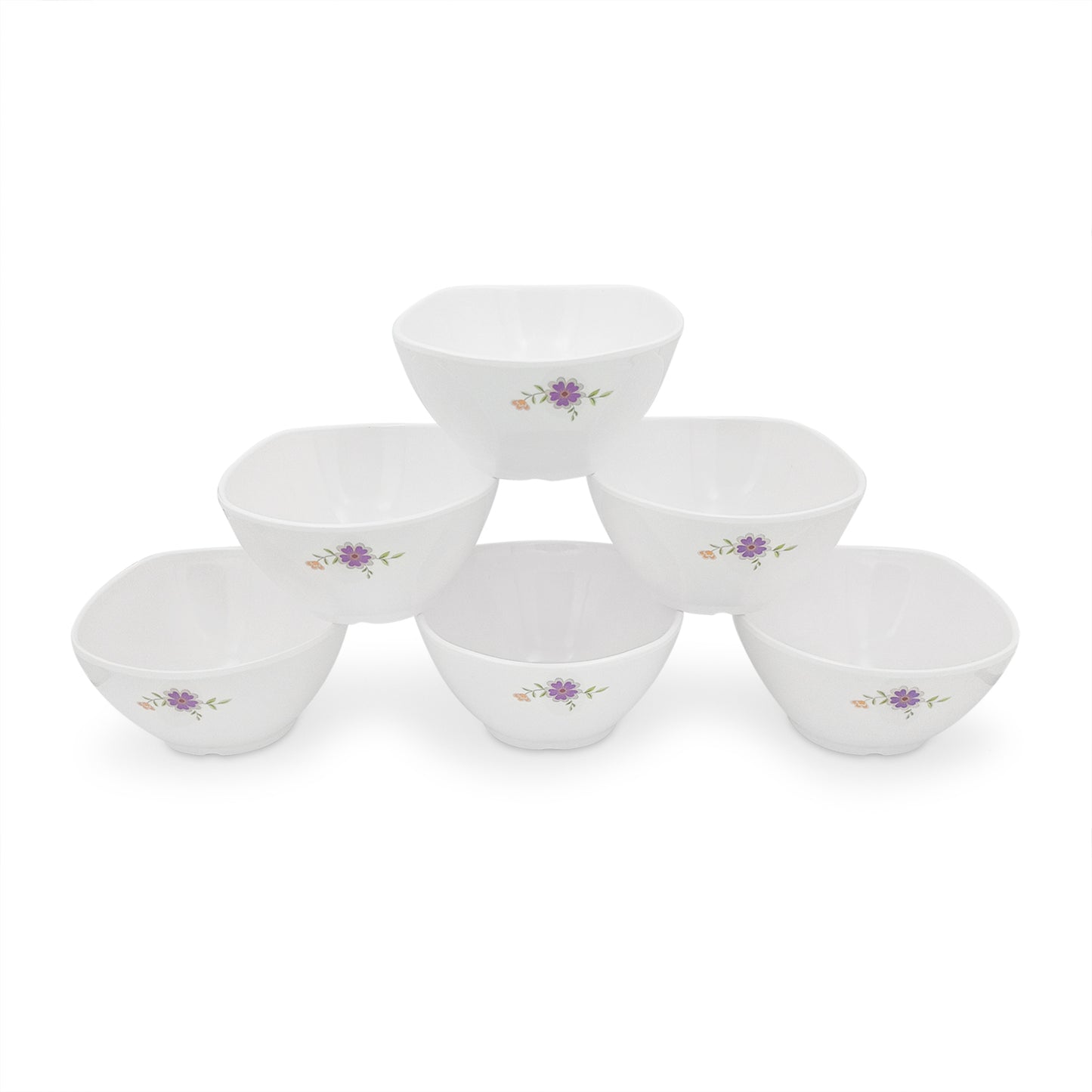 SUPERWARE | Pure Melamine | Katori Set - Daffodils (3.75") | 6 Nos. | Stain Free, Glazed Finish