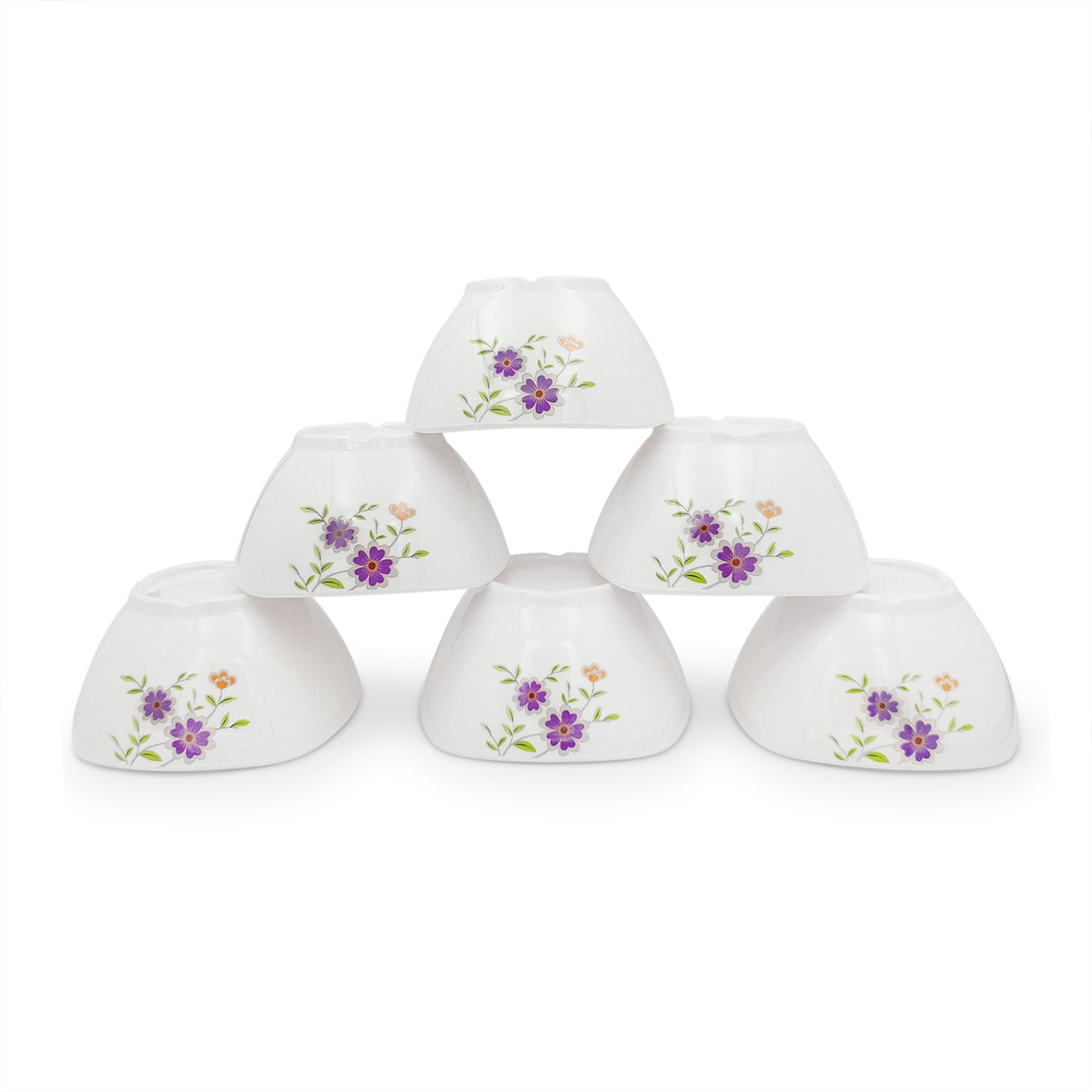 SUPERWARE | Pure Melamine | Katori Set - Daffodils (3.75") | 6 Nos. | Stain Free, Glazed Finish