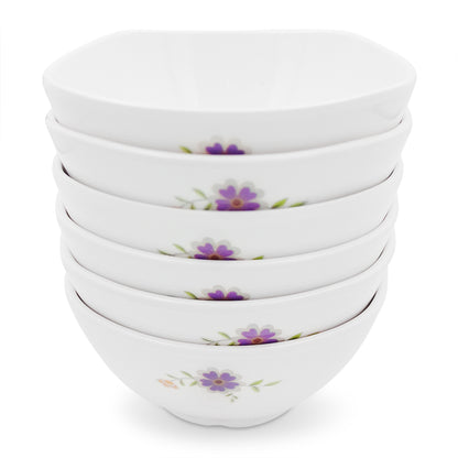 SUPERWARE | Pure Melamine | Katori Set - Daffodils (3.75") | 6 Nos. | Stain Free, Glazed Finish