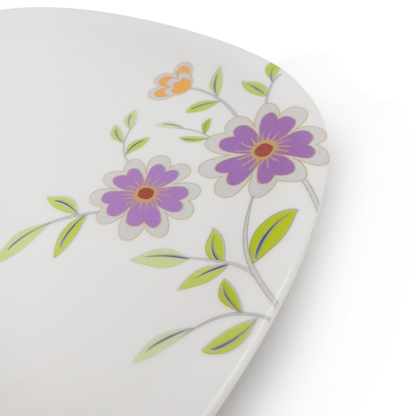 SUPERWARE | Pure Melamine | Buffet Plate Set – Daffodils (12.5”) | 6 Nos. | Stain Free, Glazed Finish