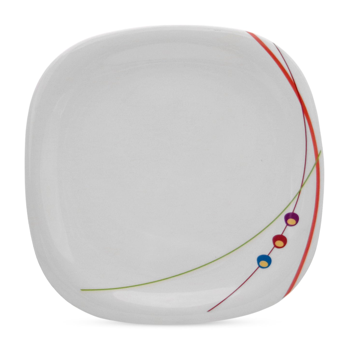 SUPERWARE | Pure Melamine | Buffet Plate Set – Dippin Dots (12.5”) | 6 Nos. | Stain Free, Glazed Finish