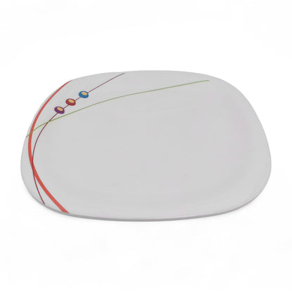 SUPERWARE | Pure Melamine | Buffet Plate Set – Dippin Dots (12.5”) | 6 Nos. | Stain Free, Glazed Finish