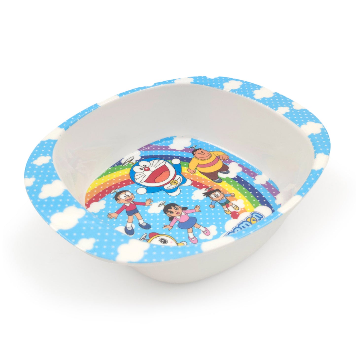 SUPERWARE | Pure Melamine | Kid Set - DORAEMON RAINBOW | 3 Pcs.| Stain Free, Glazed Finish