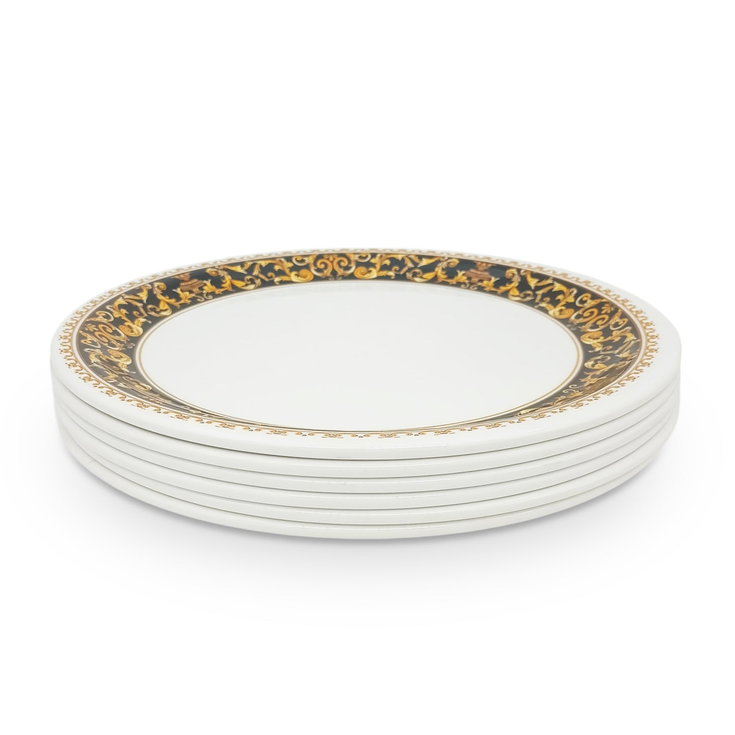 SUPERWARE | Pure Melamine | Buffet Plate Set 12.5" - Dynasty (12.5”) | 6 Nos. | Stain Free, Glazed Finish