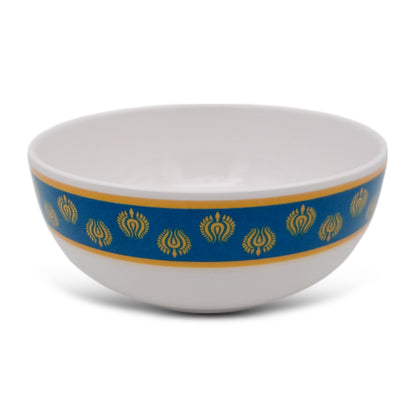 EKTRA | Premium Melamine | Dinner Set – Golden Crest (Set of 12 Pcs.) | Durable, Fade Proof