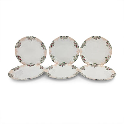 SUPERWARE | Pure Melamine | Dinner Plate Set – Ethnic Art (10.75”) | 6 Nos. | Stain Free, Glazed Finish